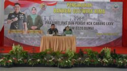 Danrem 031/Wira Bima Laksanakan Kunjungan Kerja ke Dumai, Tekankan Hindari Pelanggaran dan Jaga Keharmonisan Keluarga