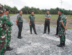 Danrem 031/WB Tinjau Pembangunan Makorem di Bathin Solapan, Tekankan Kualitas dan Ketepatan Waktu