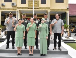 Kunjungan Kerja Danrem 031/Wira Bima ke Polres Kampar Disambut Langsung Kapolres Kampar