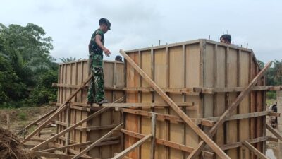 Kodam XIX/Tuanku Tambusai Akselerasi Pembangunan Jembatan Muara Musu, Struktur Utama Capai 90 Persen