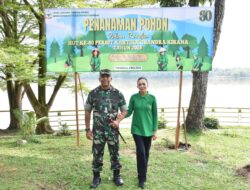 Danrem 031/WB Bersama Ketua Persit KCK Koorcab Rem 031 PD XIX/TT Gelorakan Gerakan Penghijauan