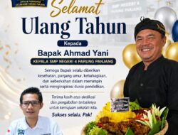 Ketua Forum Komunikasi Komite Satuan Pendidikan Kecamatan Parung Panjang Sampaikan : Ucapan Selamat Ulang Tahun ke-55 Kepada Kepala SMP Negeri 4 Parung Panjang