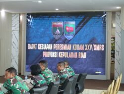 Kodam XIX Tuanku Tambusai Matangkan Peresmian Kodam XXV/SMRS, Kasdam Pimpin Rapat Persiapan