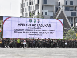 Danrem 031/WB Pimpin Apel Gelar Pasukan Jelang Kunjungan Ibu Wakil Presiden RI dan Ibu Seruni Kabinet Merah Putih di Riau