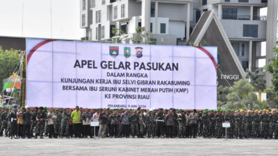 Danrem 031/WB Pimpin Apel Gelar Pasukan Jelang Kunjungan Ibu Wakil Presiden RI dan Ibu Seruni Kabinet Merah Putih di Riau