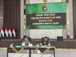 Kodam XIX Tuanku Tambusai Gelar Sidang Parade Caba PK 2026, 236 Casis Ikuti Seleksi Ketat
