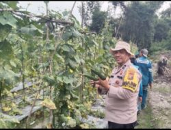 Bhabinkamtibmas Polsek Kelayang Sambangi Warga, Dorong Kemandirian Petani Dukung Ketahanan Pangan Nasional