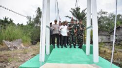 Danrem 031/WB Tinjau Jembatan Perintis Garuda, Wujud Dukungan terhadap Pembangunan Infrastruktur di kabupaten Inhil