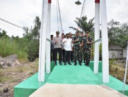 Danrem 031/WB Tinjau Jembatan Perintis Garuda, Wujud Dukungan terhadap Pembangunan Infrastruktur di kabupaten Inhil