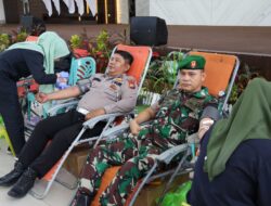HUT Ke-1 Kodam XIX Tuanku Tambusai, TNI, Polri dan Persit Bersatu dalam Aksi Donor Darah